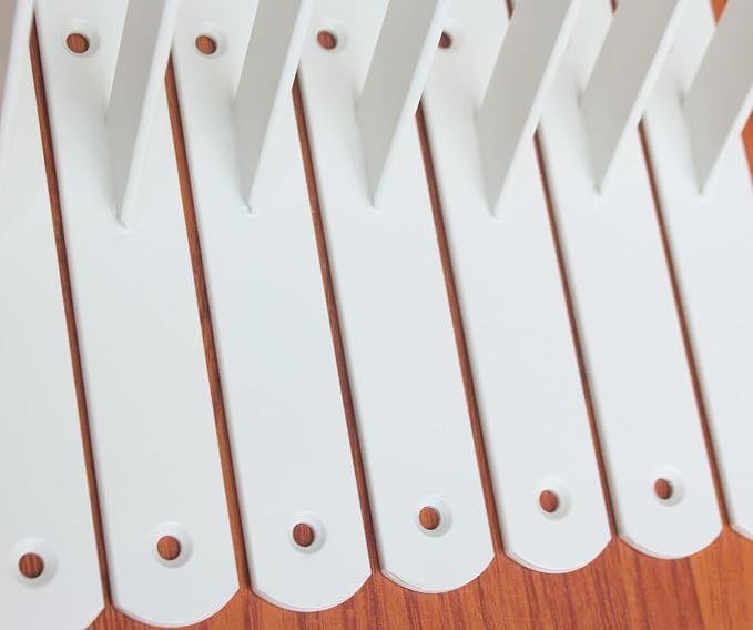 16 Pack L10 x H 8" White Heavy Duty Shelf Brackets - Image 3