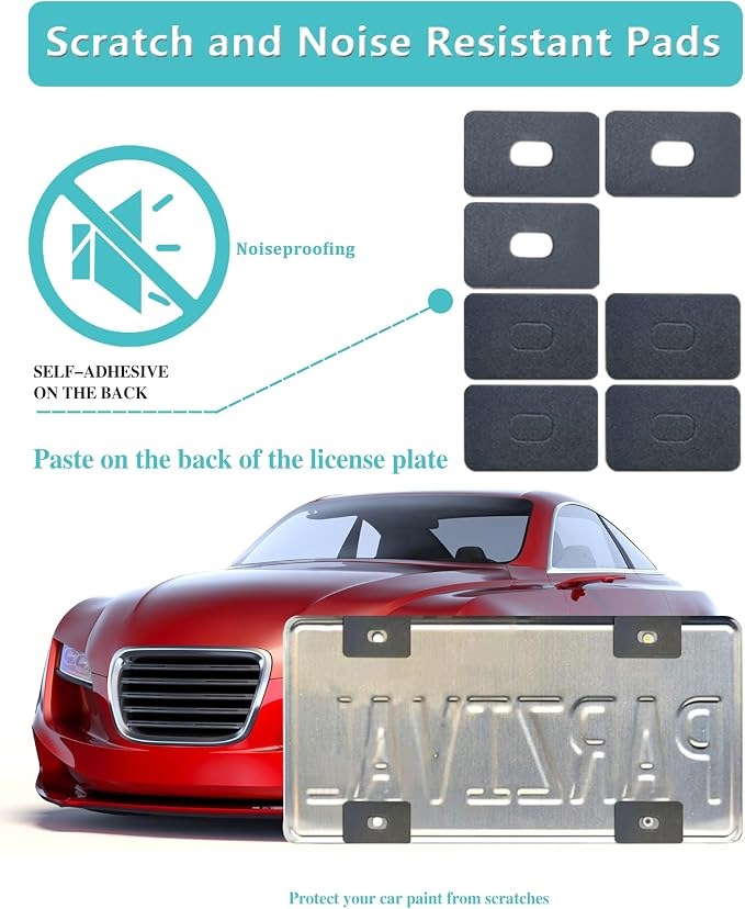 American Flag License Plate Frame- Black Front Rear Patriotic USA ‌Car Tag - Image 7