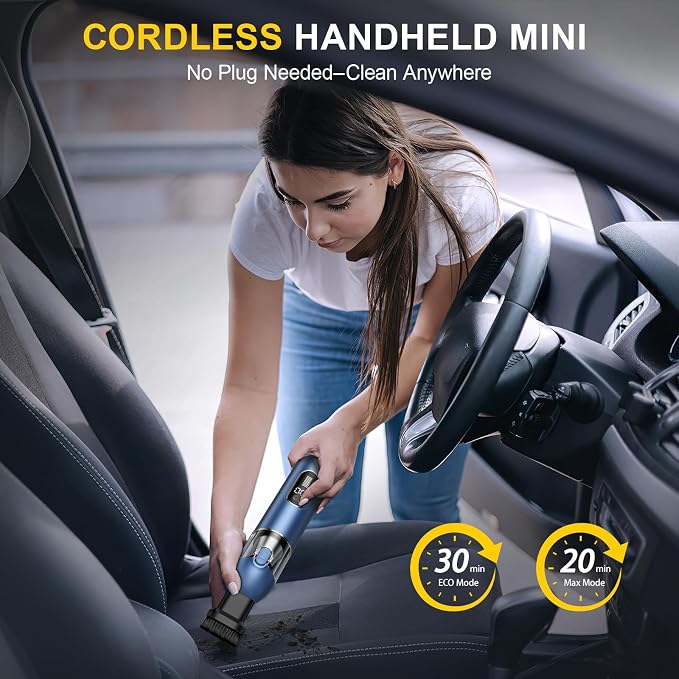 Car Cordless Handheld Vacuum, 13000PA Suction, 4-in-1 Blow & Suction, - Image 5
