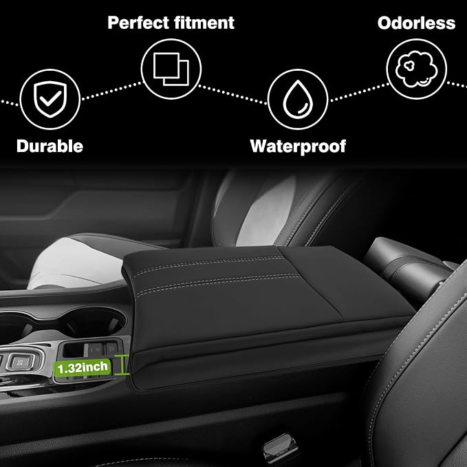 Muslogy Center Console Cover Extra Thick Armrest Pad Compatible - Image 5