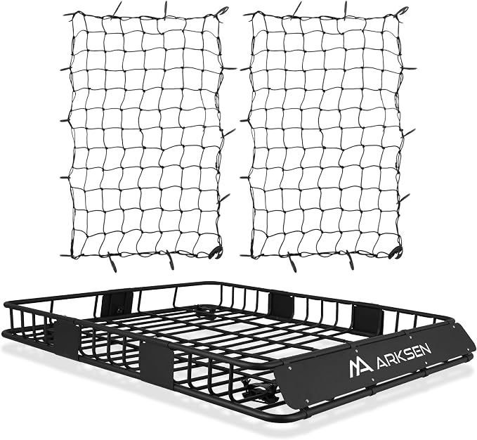 ARKSEN 64 x 50 x 6 Inch Universal Extra Wide 150LB Heavy Duty Roof Rack Cargo by ARKSEN