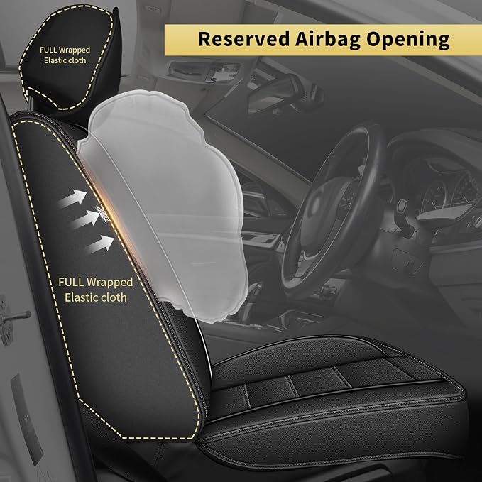 AOMSAZTO Ford Ranger Seat Covers: Front Seat Covers Custom Fit 2019 2020 2021 - Image 3