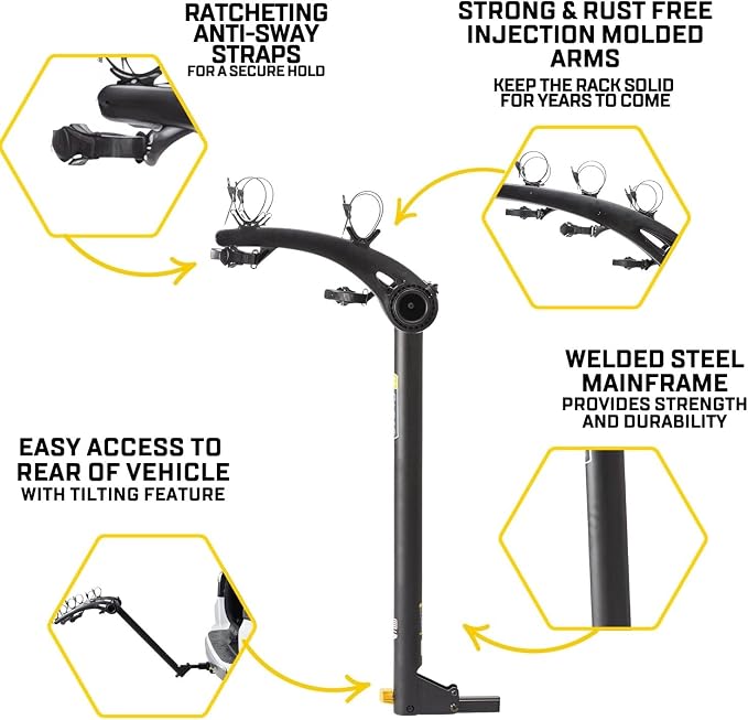 Saris Bones 2-Bike Hitch Rack Bicycle Carrier, - Image 6