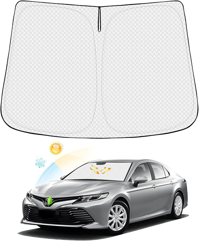 Windshield Sun Shade for 2018-2024 Toyota Camry Accessories Thicken 6-Layer by Canvcle