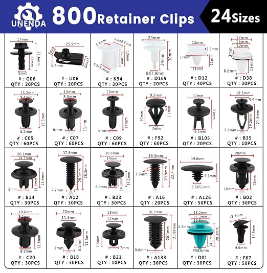 801pcs Car Push Retainer Clips - Image 2