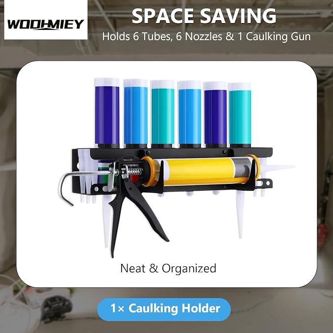 Caulking Tool Holder, Caulking Tool Storage Rack, Wall Mounted Caulk Tube - Image 6