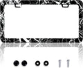 Black White Camouflage License Plate Frame Branches Trunks Camo License Plate by HOWKWAWY
