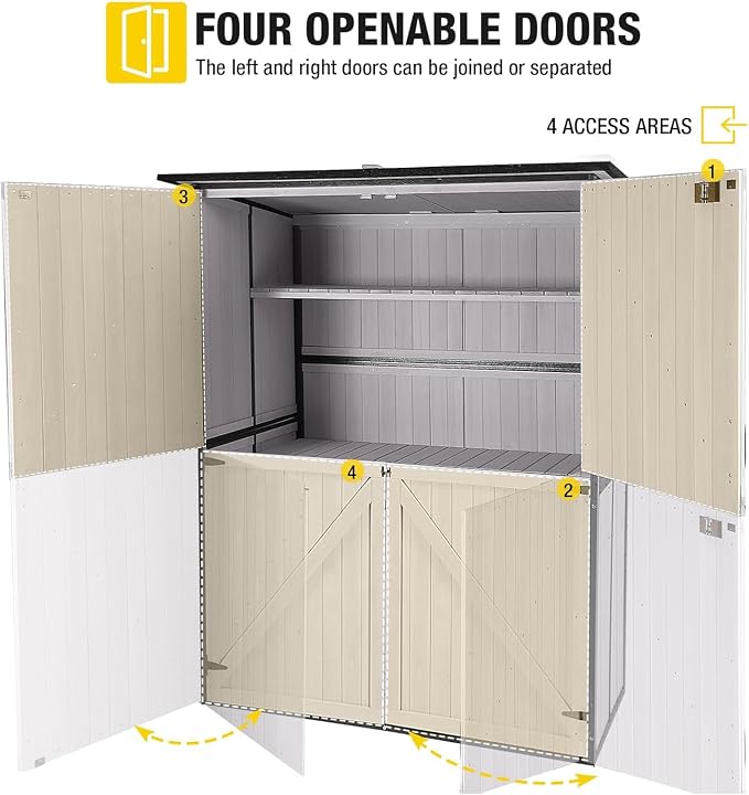 Aivituvin Storage Shed Outdoor Storage Cabinet Upgraded - Image 5