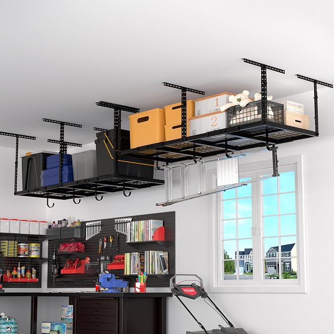 Heavy-Duty 3x8 Overhead Garage Storage Rack - Image 6