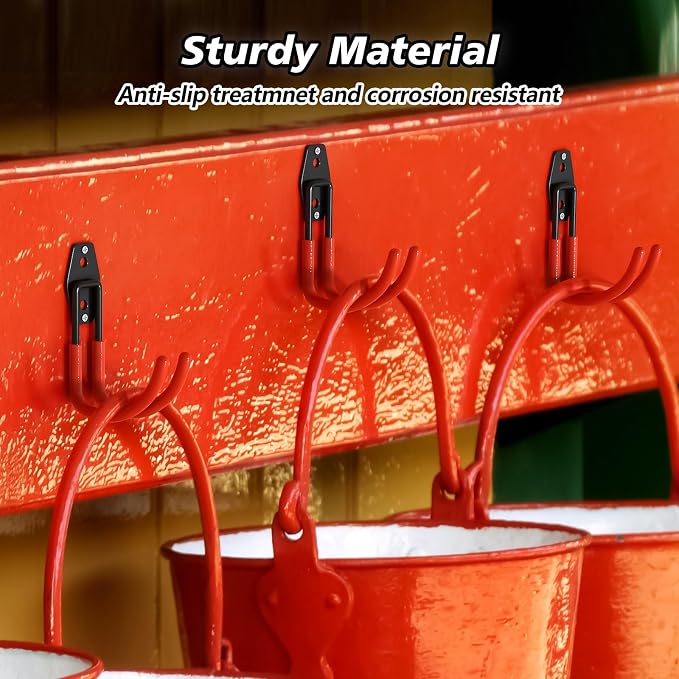 8 Pack 5.5x4.1 inch J Heavy Duty Garage Hooks, Solid Steel Wall Mount Hangers - Image 4