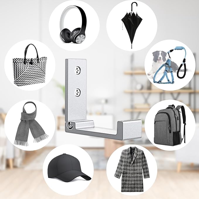 OHIYO Foldable Hooks 4pcs Folding Coat Hooks Heavy Duty Wall Hooks - Image 5