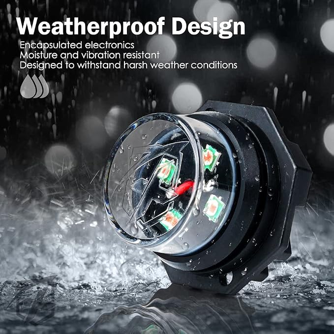 Xprite Red Blue LED Hideaway Strobe Police Lights Kit, 20 Flashing Patterns - Image 3
