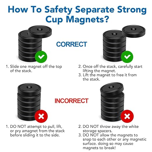 LOVIMAG Strong Neodymium Cup Magnets, 3 Sizes, Holding Tools - Image 8