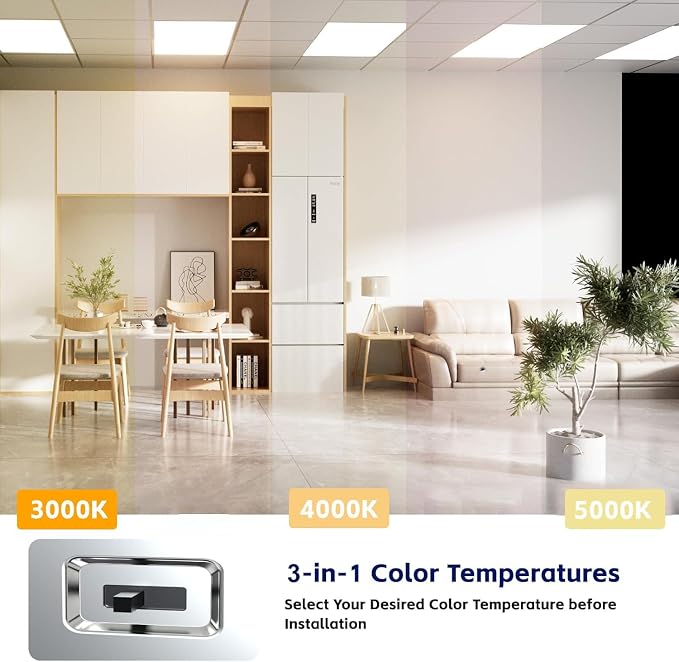 2X4 Led Flat Panel Light, 0-10V Dimmable, 3000K/4000K/5000K, 30W/40W/50W - Image 2