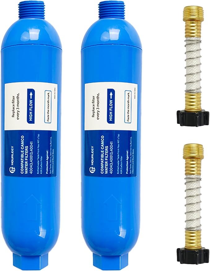 Hourleey 2 Pack RV Inline Water Filter by Hourleey