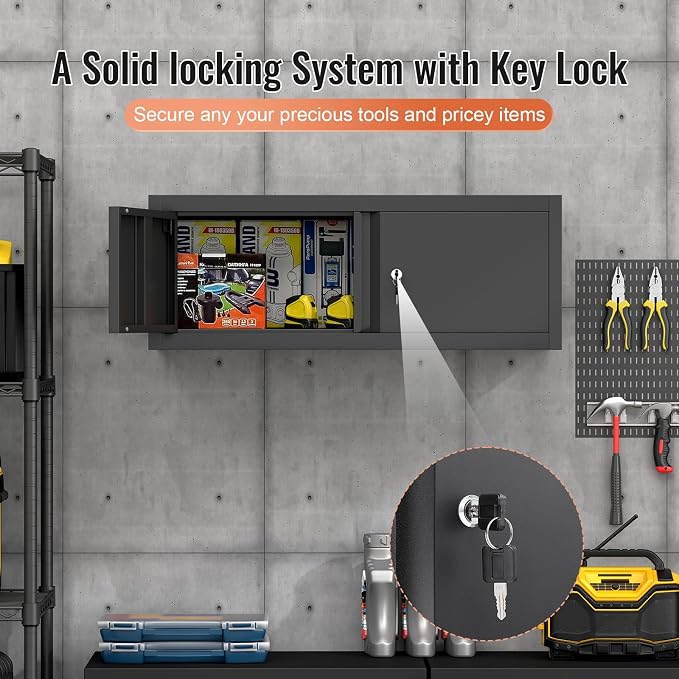 LUCYPAL Garage Storage Cabinet, Metal Wall Storage Cabinet - Image 6