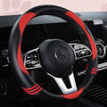 Car Steering Wheel Covers for Women Girl Padded Carbon Fiber PU Leather Cute by HighnessHwoo
