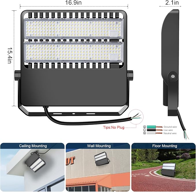 LED Stadium Lights, Extremely Bright 36000 Lumen Outdoor Stadium Flood Light - Image 7
