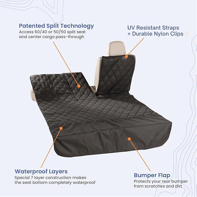 4Knines SUV Cargo Liner for Dogs, Trunk Mat for SUV, Durable Cargo Cover - Image 8