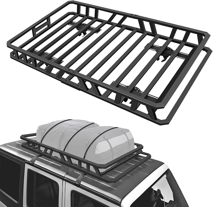 NIHAO 60"x36"x5" Heavy Duty Roof Rack Cargo Carrier, Universal Car Top Luggage by NIHAO