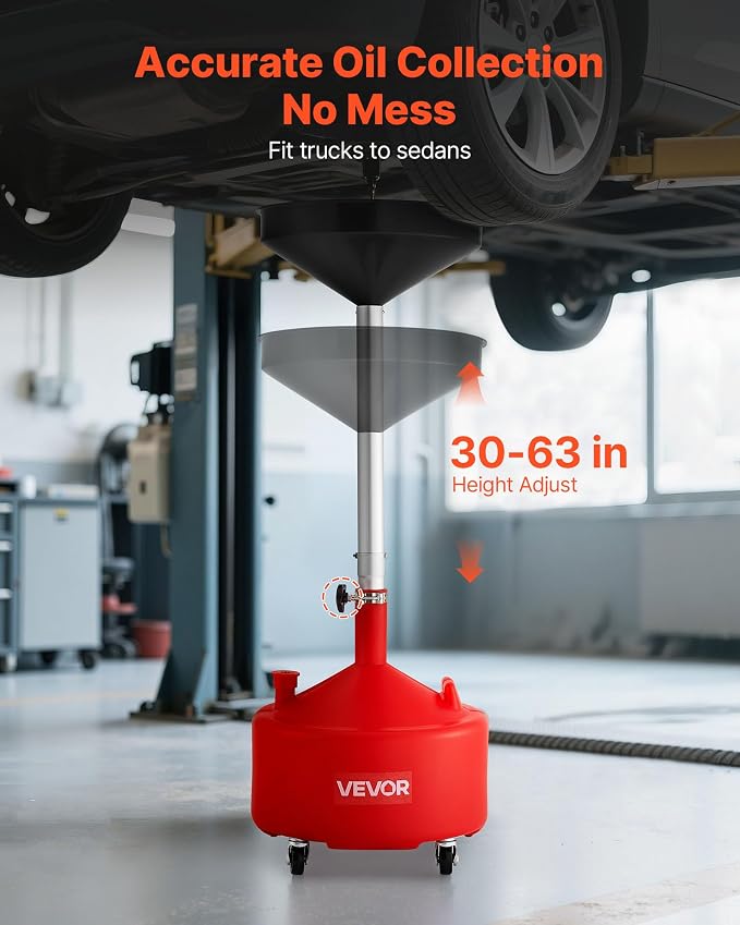 VEVOR 8 Gallon Waste Oil Drain Tank, Industrial Fluid Drain Tank - Image 2