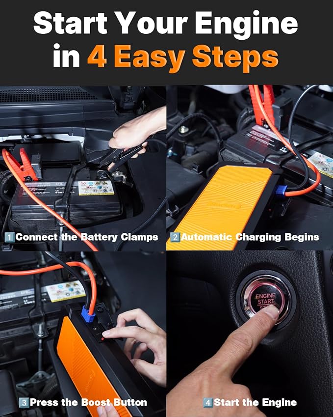 Autowit Super Capacitor Jump Starter, 12V Batteryless Portable Jump Box - Image 6