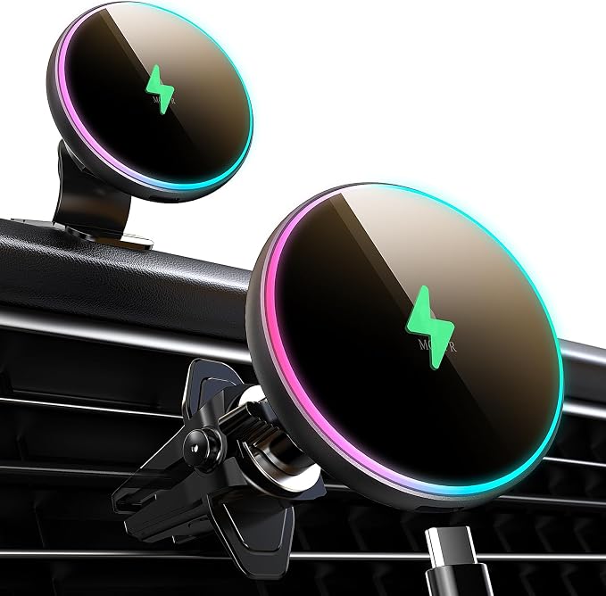 MOKPR for Magsafe Car Mount Charger-15W Wireless Car Charger-Magnetic Car Phone by MOKPR