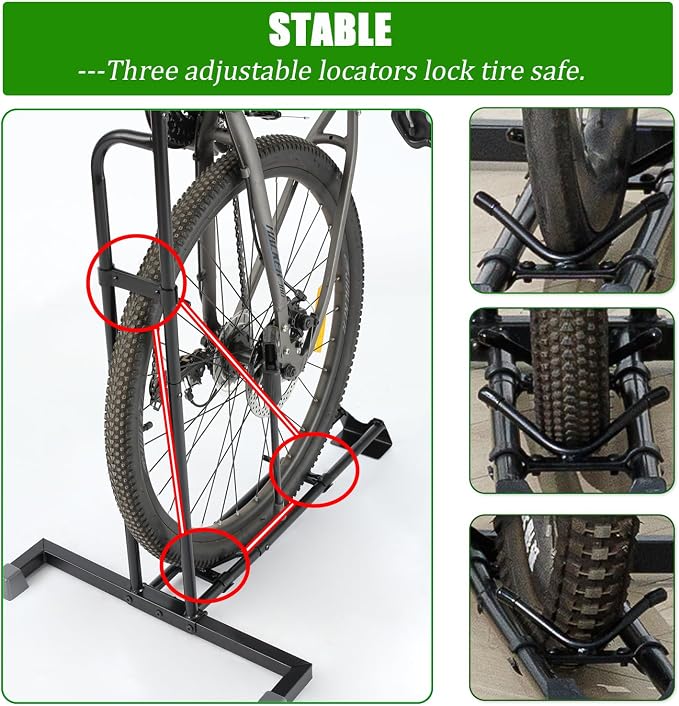 Bike Stand, Vertical Bike Rack For Indoor Bike Storage, Upright Bicycle Stand - Image 3