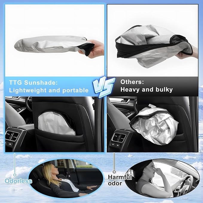 T TGBROS Windshield Sun Shade for Jeep Grand Wagoneer 2022-2024 2025 - Image 5