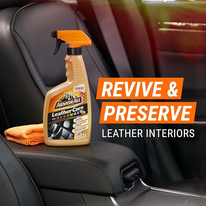 Armor All Car Leather Cleaner Spray, Beeswax Leather Care Spray - Image 3