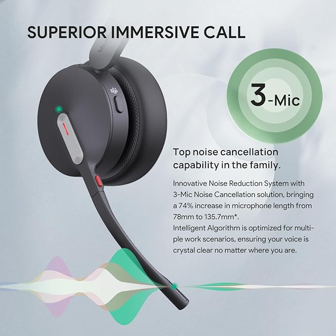 Yealink BH70 with Stand Wireless Bluetooth Headset with Microphone - Image 8