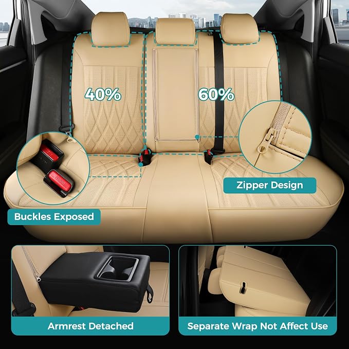 Seat Covers for Honda Civic Hatchback EX, Sport Touring, EXL 2016 2017 2018 - Image 4