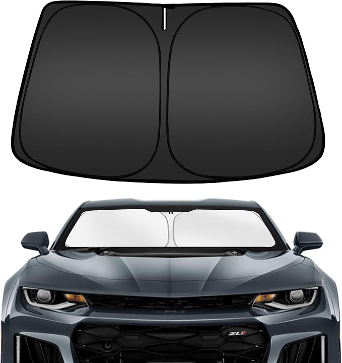 ARISMOTOR Windshield Sun Shade for Ch-evrolet Chevy Camaro 2016-2024, Custom by ARISMOTOR