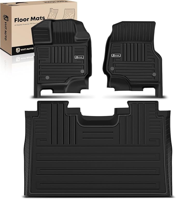 YHTAUTO Floor Mats Fit 2015-2024 Ford F-150 SuperCrew Cab Not Fit Rear Seat by YHTAUTO