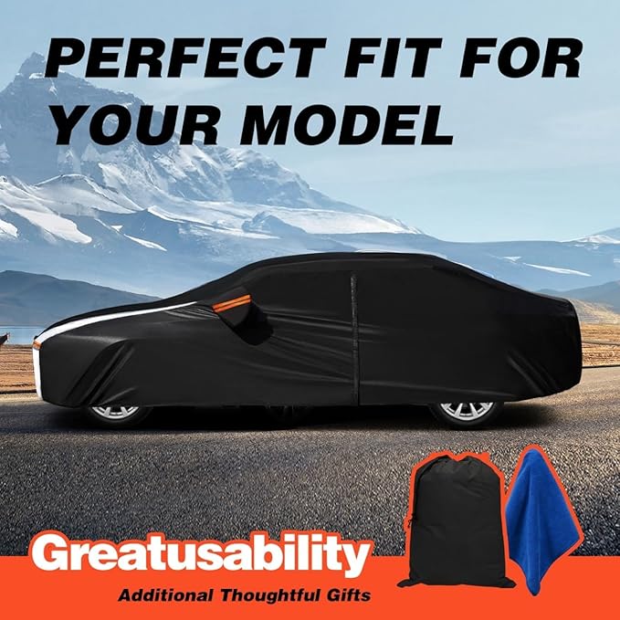 12-Layer Custom Fit Car Cover for Tesla Model S, Upgraded Waterproof - Image 7