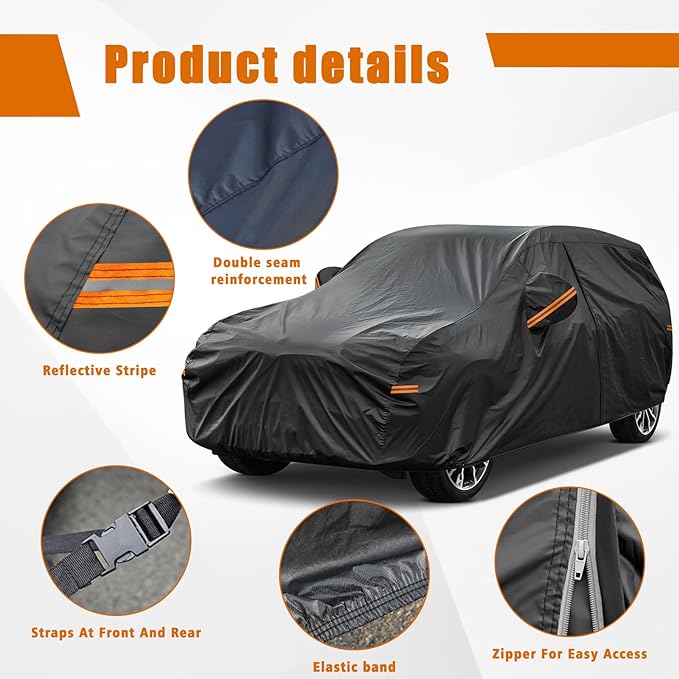 Kayme 7 Layers SUV Car Cover Custom Fit Lexus NX 300 350 Waterproof All Weather - Image 4