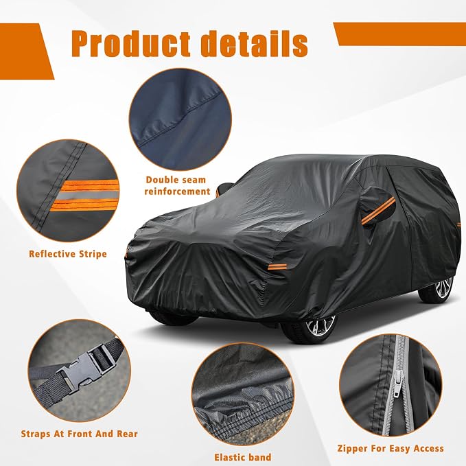 Kayme 7 Layer SUV Car Cover Custom Fit - Image 4