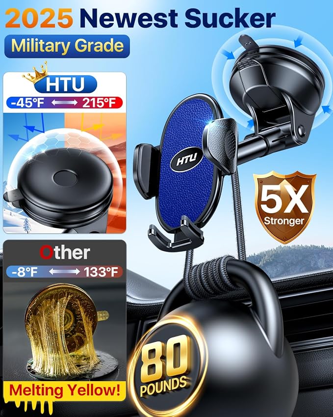HTU 【Military-Grade Suction】 2025 Cell Phone Holder - Image 2