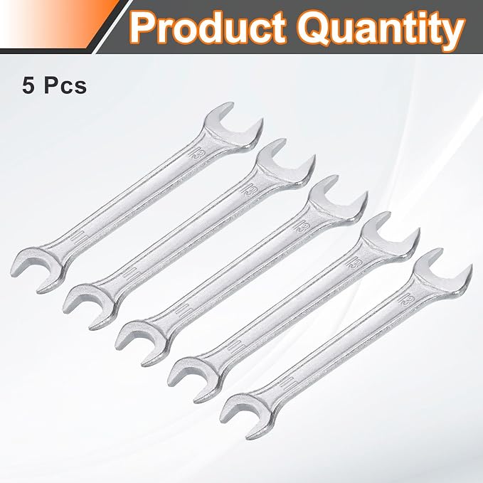 HARFINGTON 5pcs Double Open End Wrench 11mm x 13mm Metric 15 Degree Offset - Image 3