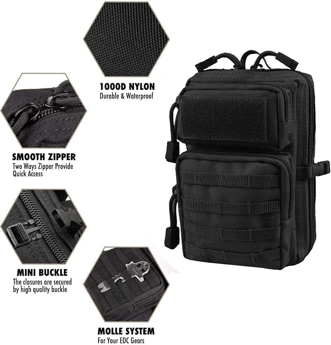Universal Tactical Seat ​Back Organizer Vehicle Molle Panel Organizer Storage - Image 9