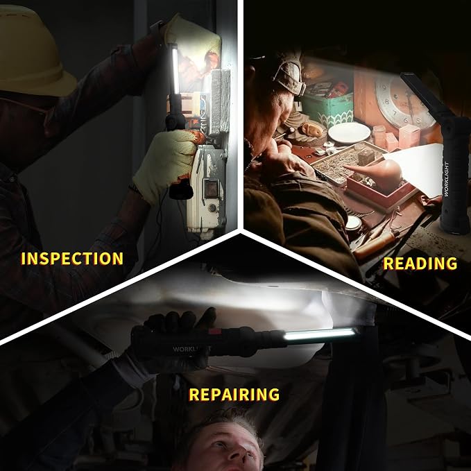 Suranew LED Worklight Flashlight, COB Rechargeable Work Lights - Image 6