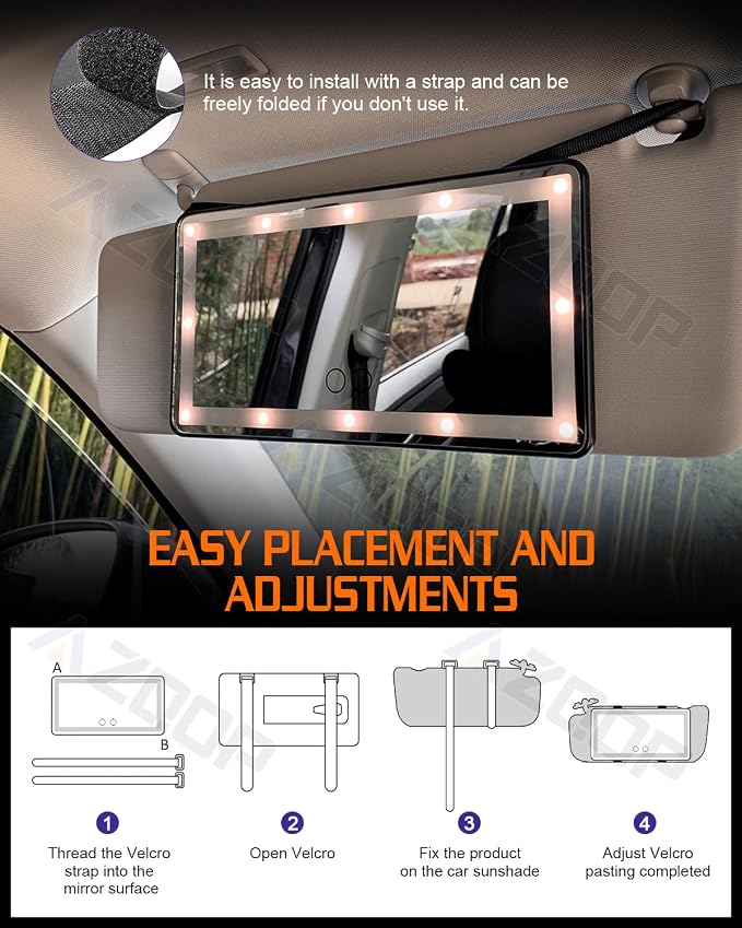 2 Pcs Car Sun Visor Vanity Mirror, Upgraded Car's Mirrors - Image 8
