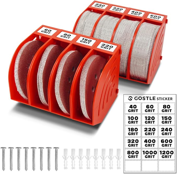 5 Inch Professional Sanding Discs Storage Bins by GOSTLE