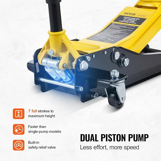VEVOR Low Profile Floor Jack 2 Ton, Heavy Duty Iron Hydraulic Racing Floor Jack - Image 4