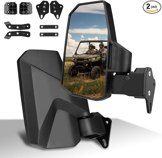 Defender Side Mirrors, The Spring Back Feature Allows Easy Reset After Fold by SHEJISI