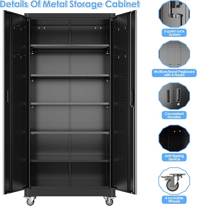 Metal Garage Storage Cabinet - Image 4