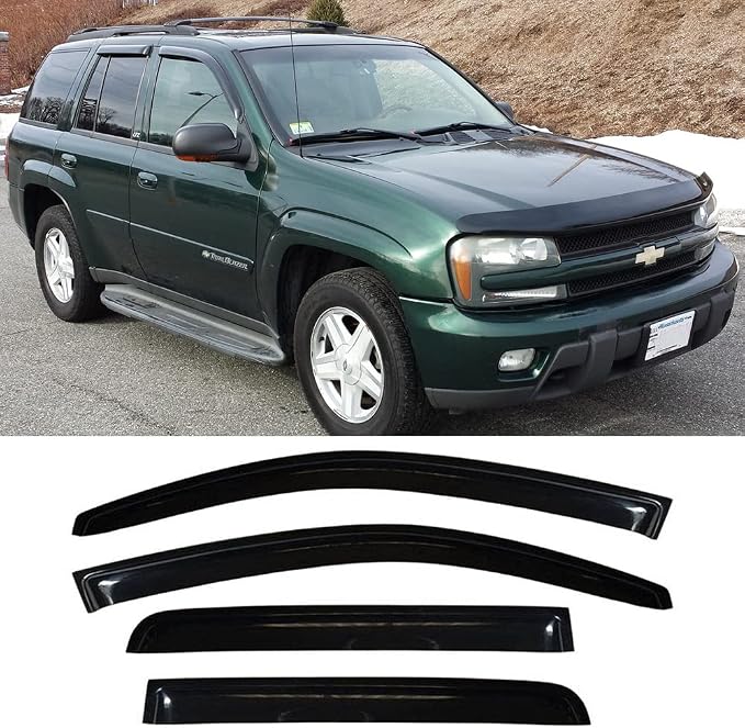 94733 Side Window Wind Deflector, Dark Smoke Window Visor fit - Image 2