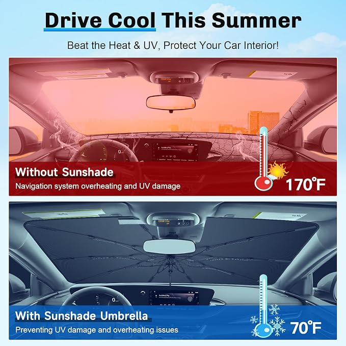 SXCY for 2024 2025 Buick Envista Windshield Umbrella Sunshade for 2024 2025 - Image 7