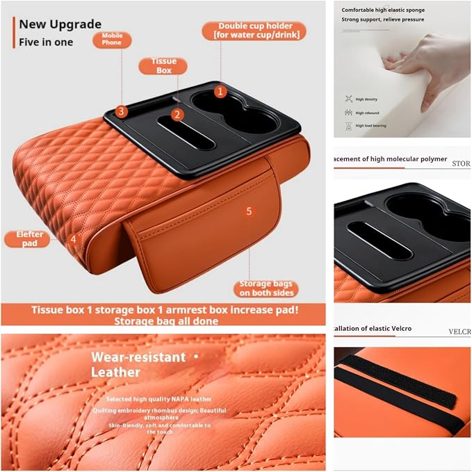 5-In-1 Center Console Cover Organizer - Image 4