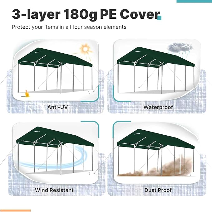 Carport Replacement Canopy Cover - Image 4